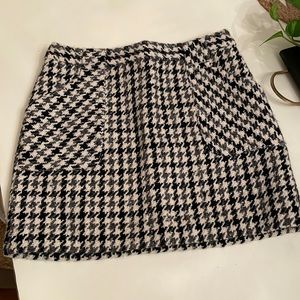 J Crew houndstooth skirt 100% wool
